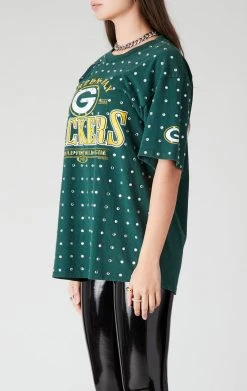 FURST OF A KIND VINTAGE SILVER ALLOVER RHINESTONE TEE SALE