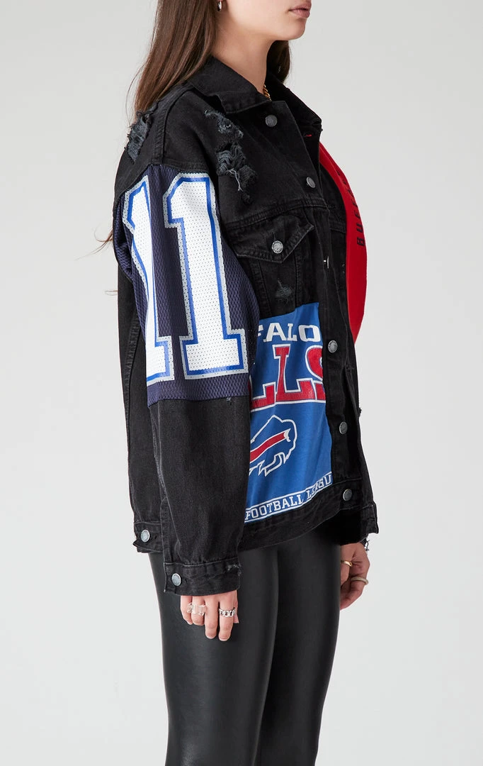 FURST OF A KIND VINTAGE DENIM JACKETS VINTAGE SPLICED PATCHWORK DENIM JACKET 4 FURST OF A KIND VINTAGE DENIM JACKETS VINTAGE SPLICED PATCHWORK DENIM JACKET