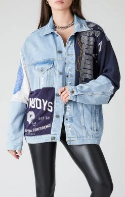 FURST OF A KIND VINTAGE SPLICED PATCHWORK DENIM JACKET