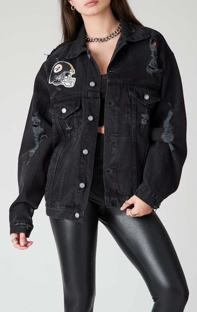 FURST OF A KIND VINTAGE GRAPHIC BACK INSERT DENIM JACKET VINTAGE DENIM JACKETS 4 FURST OF A KIND VINTAGE GRAPHIC BACK INSERT DENIM JACKET VINTAGE DENIM JACKETS