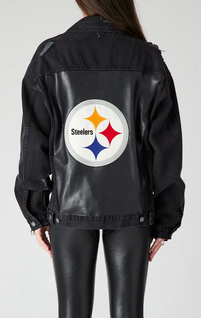 FURST OF A KIND VINTAGE GRAPHIC BACK INSERT DENIM JACKET VINTAGE DENIM JACKETS 3 FURST OF A KIND VINTAGE GRAPHIC BACK INSERT DENIM JACKET VINTAGE DENIM JACKETS