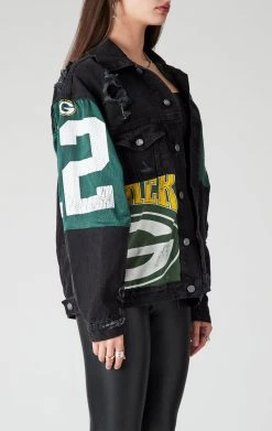 FURST OF A KIND VINTAGE SPLICED PATCHWORK DENIM JACKET VINTAGE DENIM JACKETS