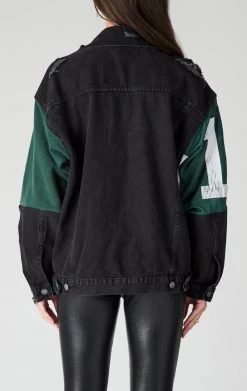 FURST OF A KIND VINTAGE SPLICED PATCHWORK DENIM JACKET VINTAGE DENIM JACKETS