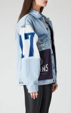 FURST OF A KIND VINTAGE SPLICED PATCHWORK DENIM JACKET