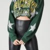 FURST OF A KIND VINTAGE MIXED STAR PATCH CROPPED SWEATSHIRT VINTAGE NFL