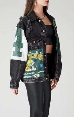 FURST OF A KIND VINTAGE DENIM JACKETS VINTAGE SPLICED PATCHWORK DENIM JACKET