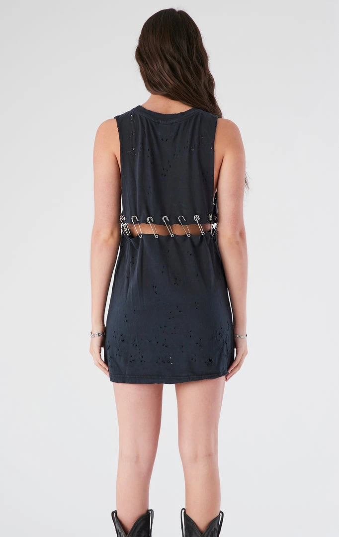 FURST OF A KIND VINTAGE SAFETY PIN LADDER FRONT SLEEVELESS TEE 5 FURST OF A KIND VINTAGE SAFETY PIN LADDER FRONT SLEEVELESS TEE