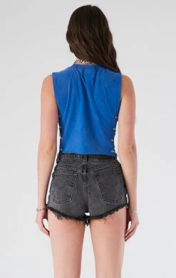 FURST OF A KIND VINTAGE COLLEGE VINTAGE CHAIN SIDE SLEEVELESS CROPPED TEE