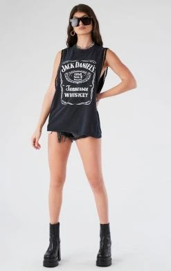 FURST OF A KIND VINTAGE CHAIN TRIM SLEEVELESS TEE