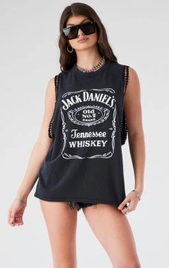 FURST OF A KIND VINTAGE CHAIN TRIM SLEEVELESS TEE