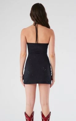 FURST OF A KIND VINTAGE DOUBLE RING CUT OUT HALTER DRESS FESTIVAL