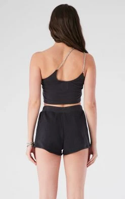 FURST OF A KIND VINTAGE ONE SHOULDER DOUBLE CHAIN SHORT SET FESTIVAL