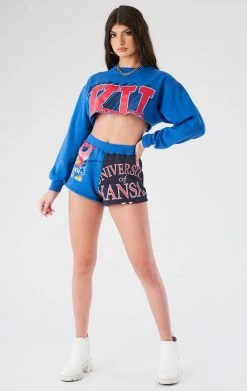 FURST OF A KIND VINTAGE COLLEGE VINTAGE SWEATSHIRT AND SHORT SET
