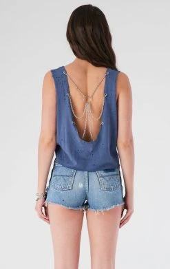 FURST OF A KIND VINTAGE CHAIN OVERLAY CUTOUT BACK SLEEVELESS TEE VINTAGE CHAINS 7 FURST OF A KIND VINTAGE CHAIN OVERLAY CUTOUT BACK SLEEVELESS TEE VINTAGE CHAINS