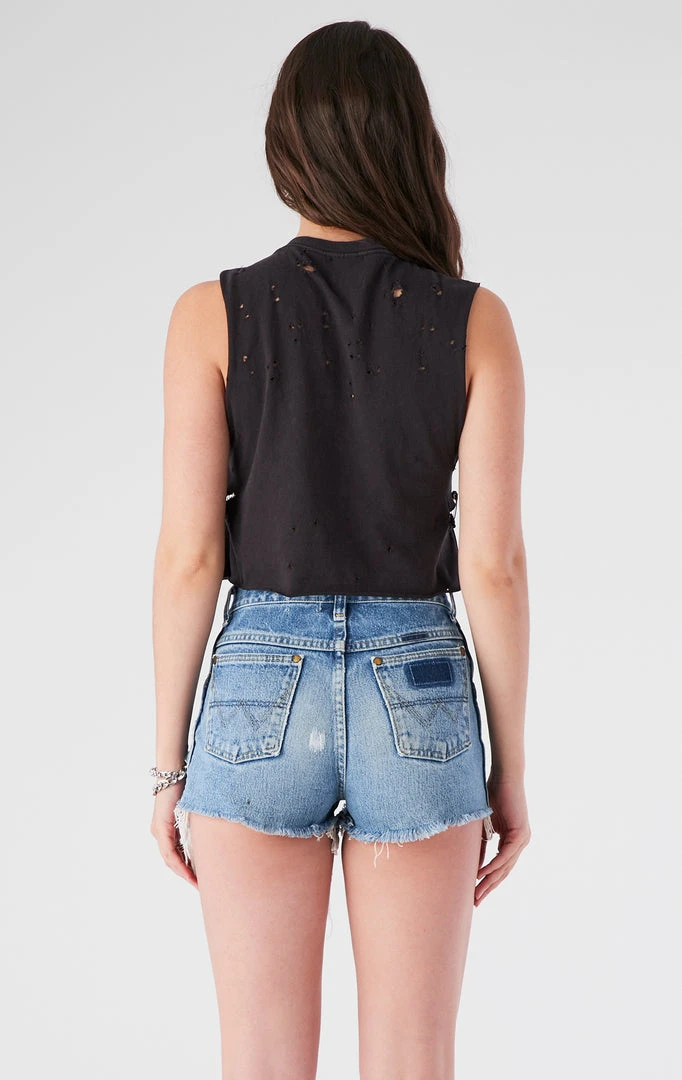 FURST OF A KIND VINTAGE CURVED SAFETY PIN CROPPED SLEEVELESS TEE 5 FURST OF A KIND VINTAGE CURVED SAFETY PIN CROPPED SLEEVELESS TEE