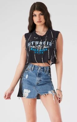 FURST OF A KIND VINTAGE DANGLING CHAIN SLEEVELESS TEE