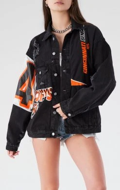 FURST OF A KIND VINTAGE SPLICED PATCHWORK DENIM JACKET