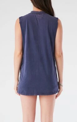 FURST OF A KIND VINTAGE CHAINS VINTAGE CHAIN LADDER SIDE SLEEVELESS TEE