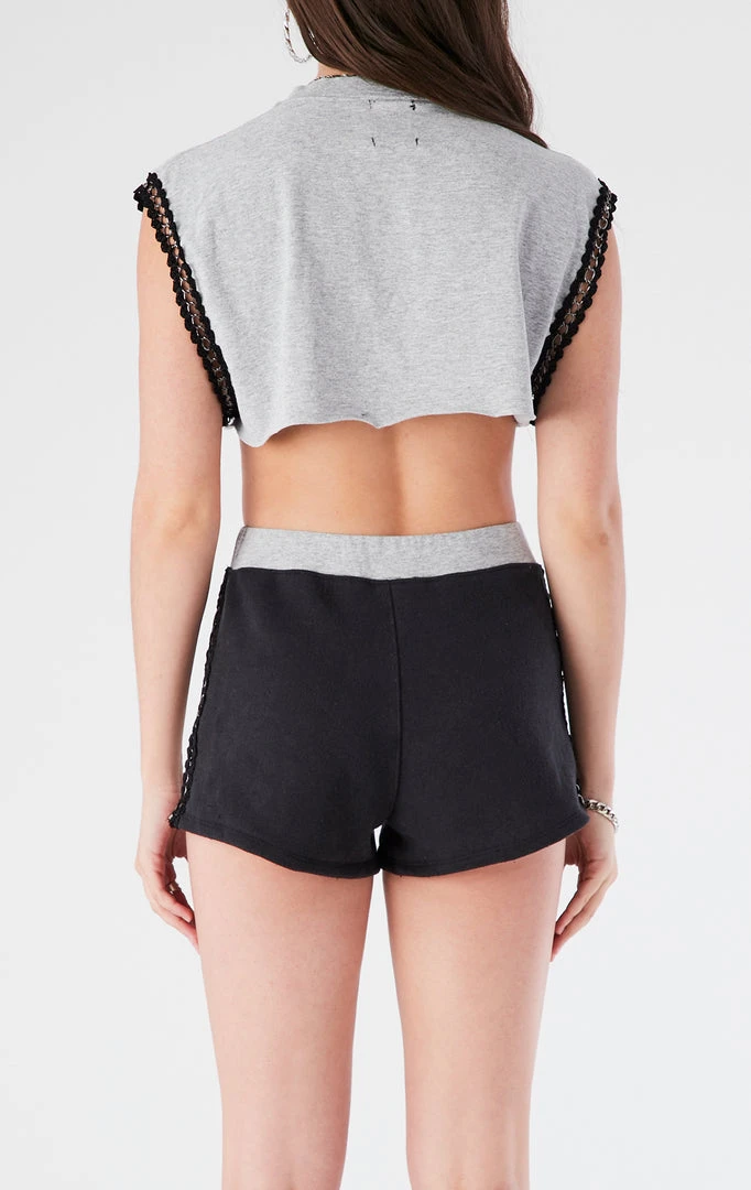 FURST OF A KIND VINTAGE SPLICED CHAIN TRIM TEE AND SHORT SET VINTAGE CHAINS 4 FURST OF A KIND VINTAGE SPLICED CHAIN TRIM TEE AND SHORT SET VINTAGE CHAINS