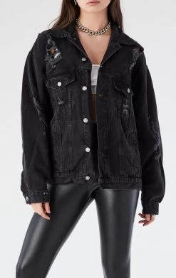 FURST OF A KIND VINTAGE DENIM JACKETS VINTAGE GRAPHIC BACK INSERT DENIM JACKET