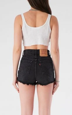 FURST OF A KIND VINTAGE JERSEY PATCH DENIM SHORTS