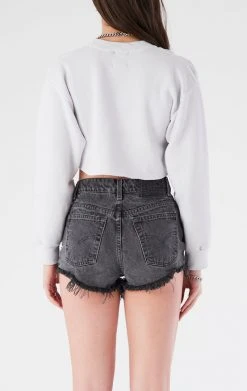 FURST OF A KIND VINTAGE COLLEGE VINTAGE ZIP CROPPED SWEATSHIRT