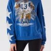 FURST OF A KIND VINTAGE NFL VINTAGE SILVER STAR PATCH SWEATSHIRT