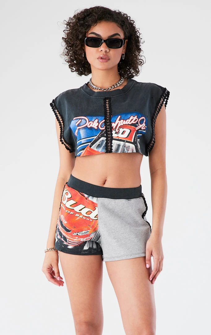 FURST OF A KIND VINTAGE SPLICED CHAIN TRIM TEE AND SHORT SET VINTAGE CHAINS 3 FURST OF A KIND VINTAGE SPLICED CHAIN TRIM TEE AND SHORT SET VINTAGE CHAINS