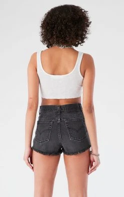 FURST OF A KIND VINTAGE JERSEY PATCH DENIM SHORTS VINTAGE DENIM SHORTS