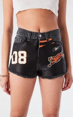 FURST OF A KIND VINTAGE JERSEY PATCH DENIM SHORTS VINTAGE DENIM SHORTS