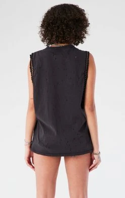 FURST OF A KIND VINTAGE CHAIN TRIM SLEEVELESS TEE VINTAGE CHAINS 7 FURST OF A KIND VINTAGE CHAIN TRIM SLEEVELESS TEE VINTAGE CHAINS