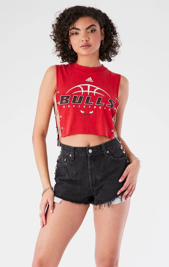 FURST OF A KIND VINTAGE CHAIN SIDE SLEEVELESS CROPPED TEE 4 FURST OF A KIND VINTAGE CHAIN SIDE SLEEVELESS CROPPED TEE