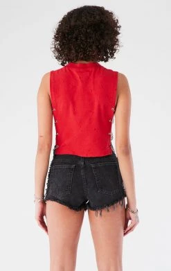 FURST OF A KIND VINTAGE CHAIN SIDE SLEEVELESS CROPPED TEE 7 FURST OF A KIND VINTAGE CHAIN SIDE SLEEVELESS CROPPED TEE