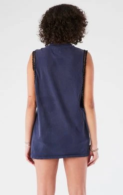 FURST OF A KIND VINTAGE CHAIN TRIM SLEEVELESS TEE