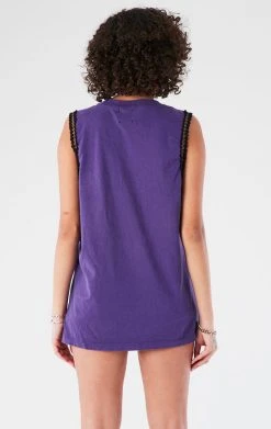 FURST OF A KIND VINTAGE CHAINS VINTAGE CHAIN TRIM SLEEVELESS TEE