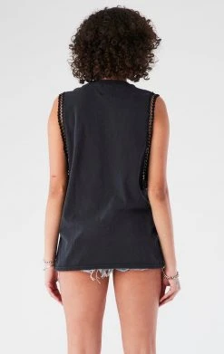 FURST OF A KIND VINTAGE CHAIN TRIM SLEEVELESS TEE VINTAGE CHAINS