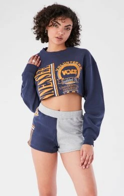 FURST OF A KIND VINTAGE COLLEGE VINTAGE SWEATSHIRT AND SHORT SET