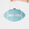 LOVE, MAR RHINESTONE FOOTBALL PURSE