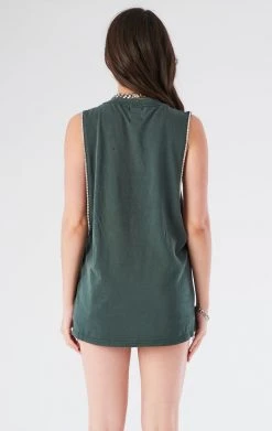 FURST OF A KIND VINTAGE SPORTS VINTAGE RHINESTONE TRIM SLEEVELESS TEE