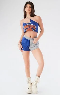 FURST OF A KIND VINTAGE ONE SHOULDER DOUBLE CHAIN SHORT SET