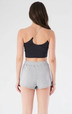 FURST OF A KIND VINTAGE ONE SHOULDER DOUBLE CHAIN SHORT SET VINTAGE CHAINS