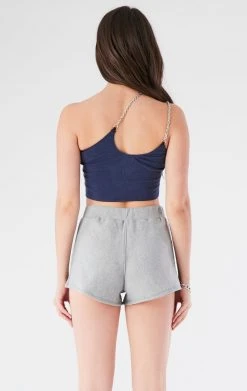 FURST OF A KIND VINTAGE ONE SHOULDER DOUBLE CHAIN SHORT SET VINTAGE CHAINS