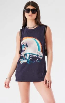 FURST OF A KIND VINTAGE CHAIN TRIM SLEEVELESS TEE