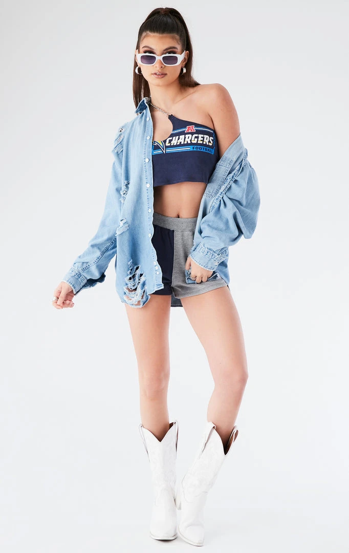 FURST OF A KIND VINTAGE ONE SHOULDER DOUBLE CHAIN SHORT SET VINTAGE CHAINS 3 FURST OF A KIND VINTAGE ONE SHOULDER DOUBLE CHAIN SHORT SET VINTAGE CHAINS