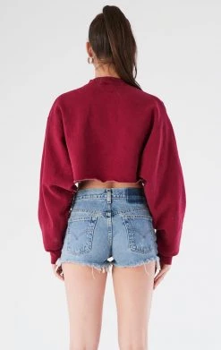 FURST OF A KIND VINTAGE ZIP CROPPED SWEATSHIRT VINTAGE COLLEGE