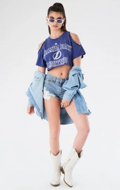 FURST OF A KIND VINTAGE CHAINS VINTAGE SHOULDER CUT OUT CHAIN TEE