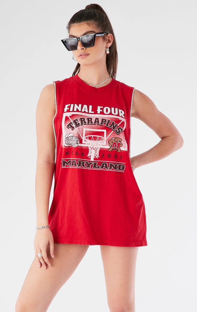 FURST OF A KIND VINTAGE RHINESTONE TRIM SLEEVELESS TEE 4 FURST OF A KIND VINTAGE RHINESTONE TRIM SLEEVELESS TEE