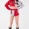 FURST OF A KIND VINTAGE SPLICED HOODIE AND SHORT SET VINTAGE COLLEGE
