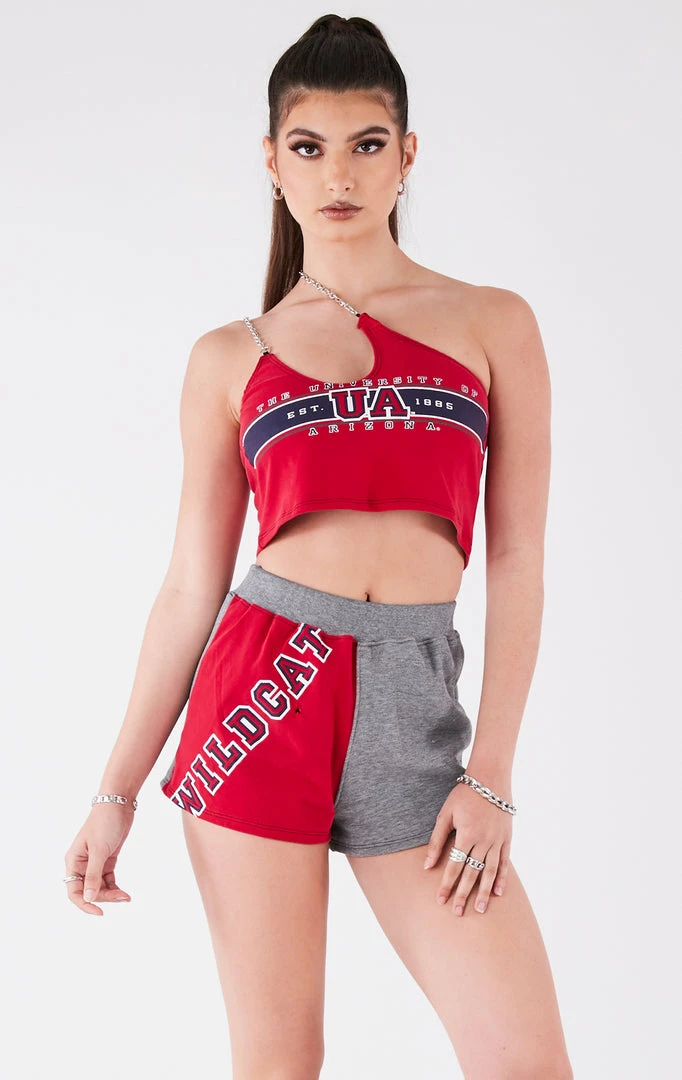 FURST OF A KIND VINTAGE CHAINS VINTAGE ONE SHOULDER DOUBLE CHAIN SHORT SET 4 FURST OF A KIND VINTAGE CHAINS VINTAGE ONE SHOULDER DOUBLE CHAIN SHORT SET