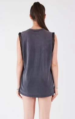 FURST OF A KIND FESTIVAL VINTAGE CHAIN TRIM SLEEVELESS TEE